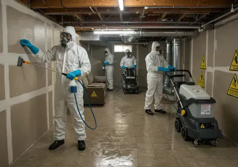 Basement Moisture Removal and Structural Drying process in Mills County, TX